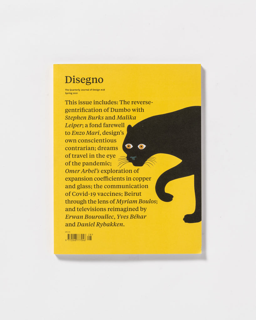 Disegno Magazin gelbes Cover vor weißem Hintergrund